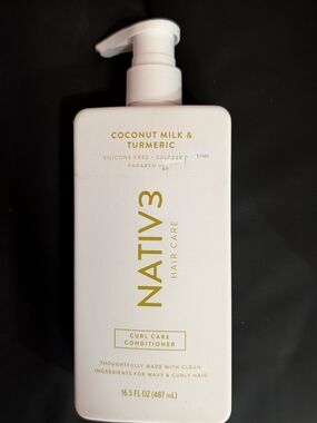 Native Coconut Milk & Turmeric Curl Conditioner - White and Gold